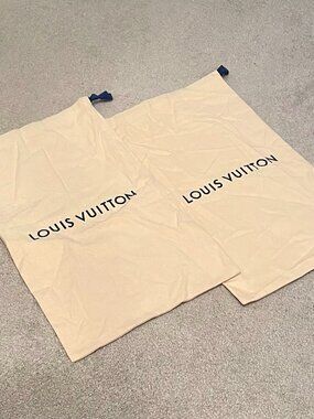 Louis Vuitton Set Of 2 Authentic Dust Bags 19”x12” Shoe Size Drawstring